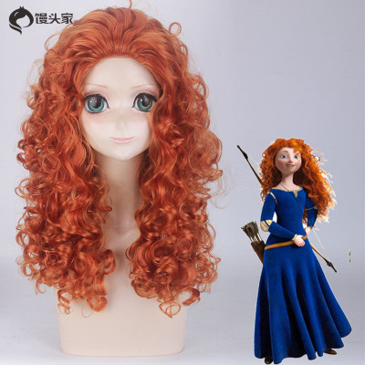 馒头家 Cosplay假发 勇敢传说 梅莉达公主 Brave Merida 动漫假发