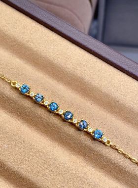 新款天然伦敦蓝蓝托帕