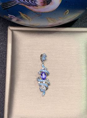 浪花一朵朵～925天然新颖坦桑石