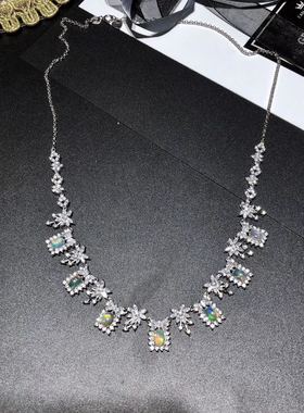 福利欧泊项链豪华新款仙女锁骨链