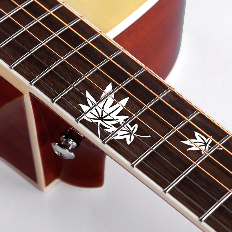 卢森g12f单板吉他初学者学生男女用民谣木吉他41寸入门乐器