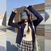 外套早春穿搭 汤圆不圆 新品 早春焕新 蓝色开衫 00PM 八折