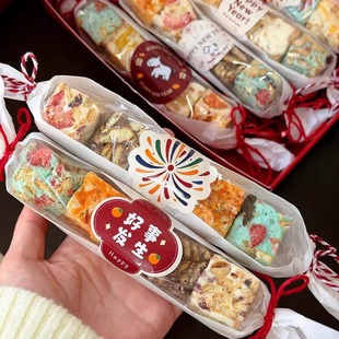 手工雪花酥 2026新年礼物伴手礼 草莓奶糕巧克力燕麦可可零食礼盒