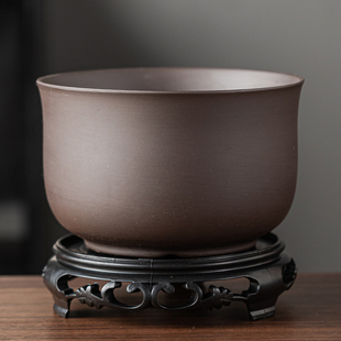 中式蝴蝶兰君子兰兰花专用盆带底座紫砂陶瓷花盆蕨类绿植盆景花盆