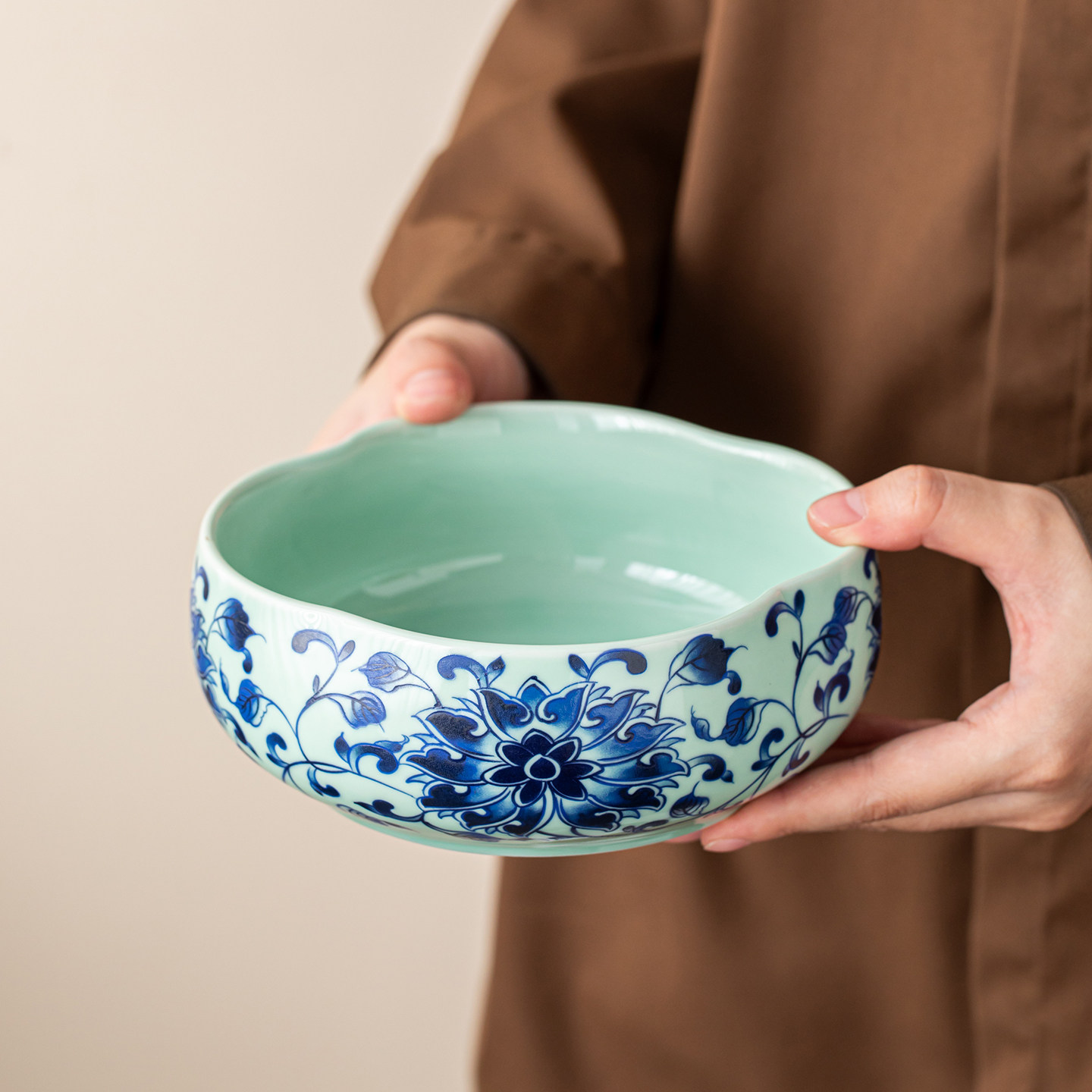 水仙花铜钱草水培花盆水养碗莲睡莲专用花盆创意青花陶瓷无孔器皿,鲜花速递/花卉仿真/绿植园艺,花盆,淘宝优惠券,粉丝福利购,淘宝优惠卷