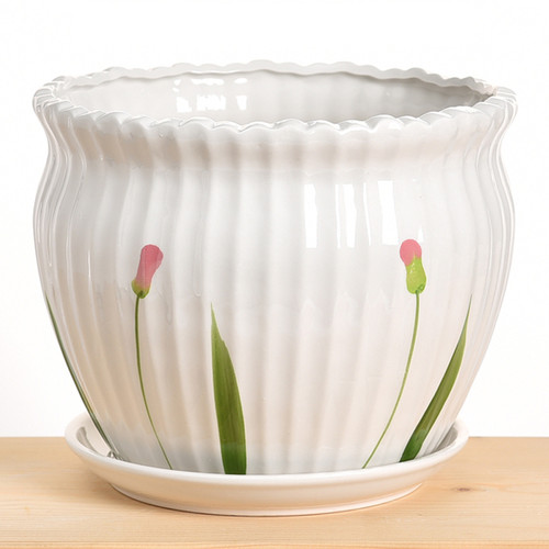 清仓带托盘个性特价吊兰花盆陶瓷