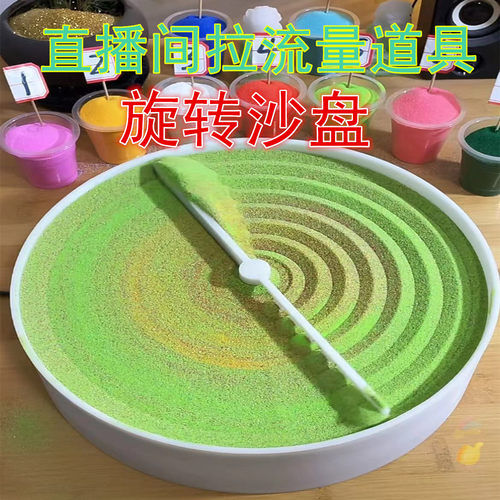 网红直播桌面时光沙盘旋转沙盘