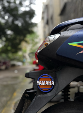 适用于雅马哈反光片罩巧格改装件装饰罩复古情怀盆栽组大部分适用