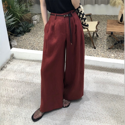 韩式高级感宽松休闲阔腿裤