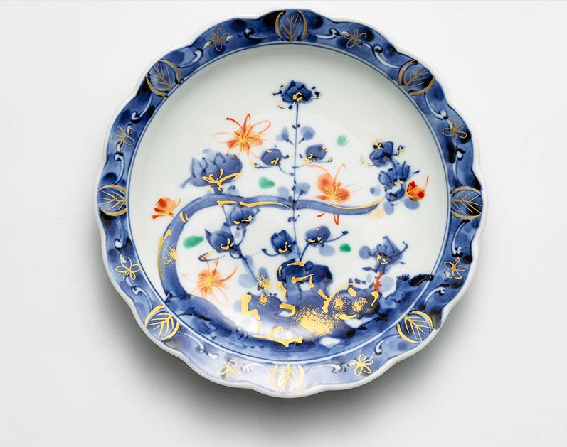 超值日本蓝凛堂和风日式古风米饭碗陶瓷盘子大深菜盘家用餐具礼盒