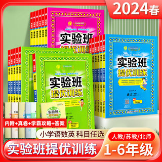 2024实验班提优训练一二2三3四4五5六年级下册上册英语数学语文全程提优训练试卷小学提优训练实验班电子版试卷人教苏教版同步练习