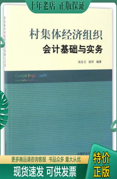 正版包邮村集体经济组织会计基础与实务 9787564633677 宋庄云