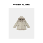 FW13 90白鹅绒保暖连帽羽绒服 雪冠 高密防泼水超大真狐狸毛领