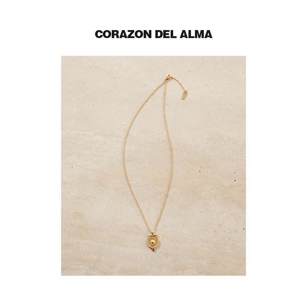 银镀金手工圆盘锁骨项链