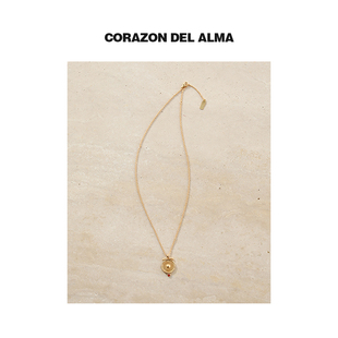 925银镀金手工圆盘锁骨项链1441 自留百搭 浮日