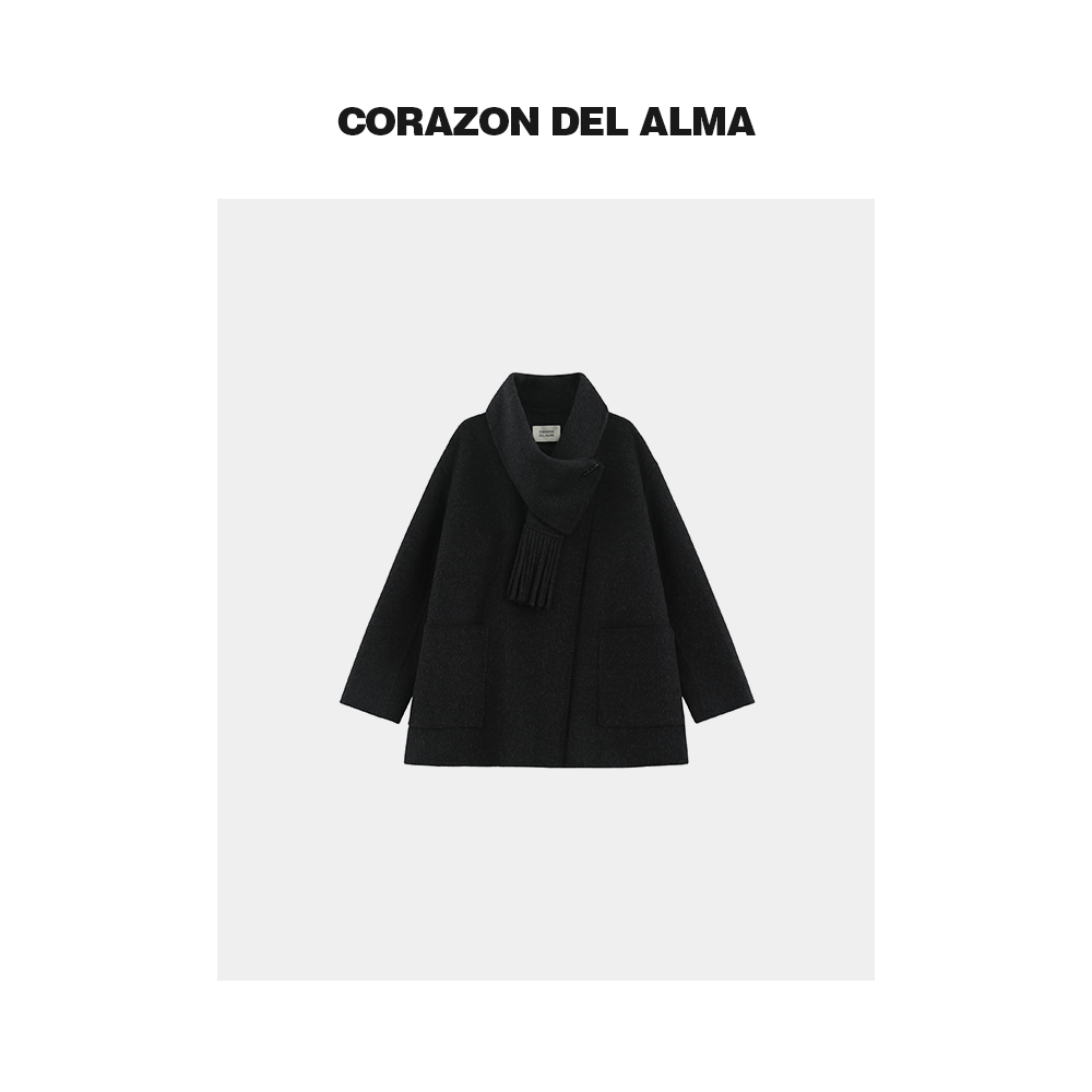 气质中长款双面毛呢大衣