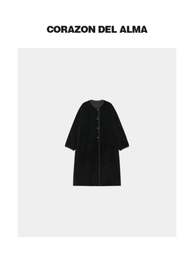 【温莎】澳洲进口极细美利奴优质皮毛一体长款廓形皮草外套-71050