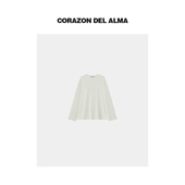 721 打底衫 白山 高密柔垂纸片人宽松叠穿艺术加绒加厚圆领长袖