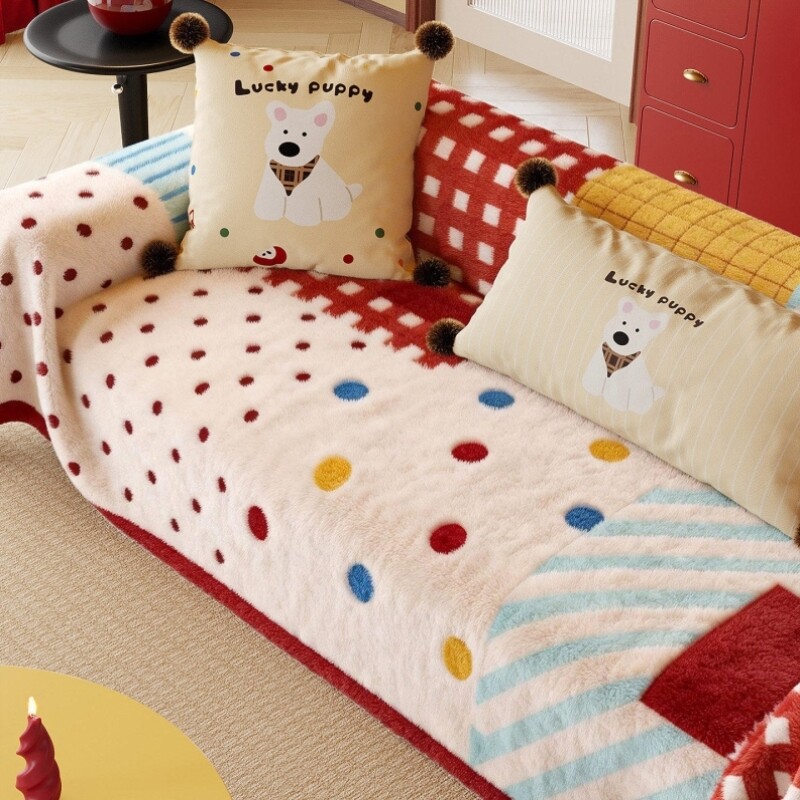 2026新款冬加厚沙发巾毛绒客厅高端沙发垫保暖防滑盖布一整张全盖
