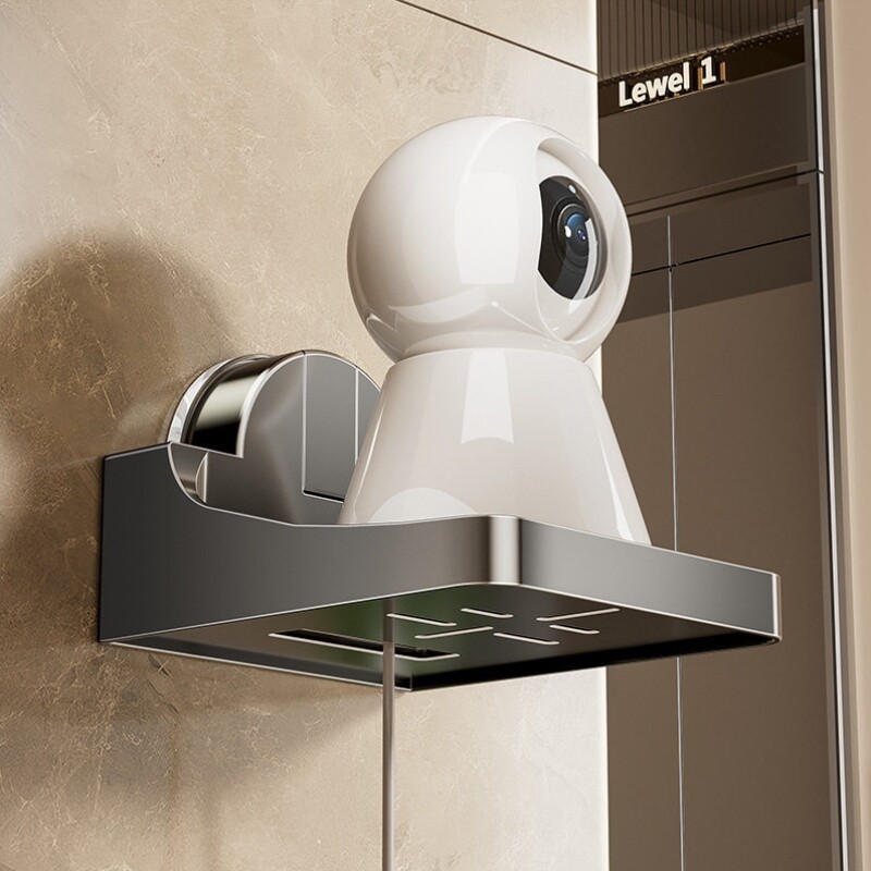 摄像头支架吸盘免打孔适用於萤石监视器室内墙上路由器浴缸置物架