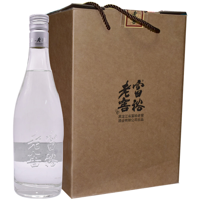 桂花富裕老窖 一礼盒35度450毫升*4瓶浓香型 黑龙江光瓶光腚白酒