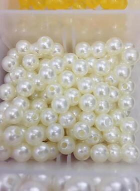 手工编织DIY双孔仿珍珠串珠编绳材料配件ABC圆珠子刀马旦散珠配饰