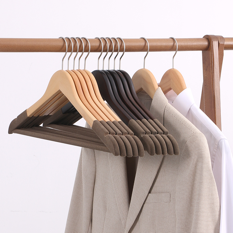 防滑无痕衣服衣架家用植绒撑子
