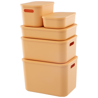 带盖塑料整理盒子化妆品储物箱