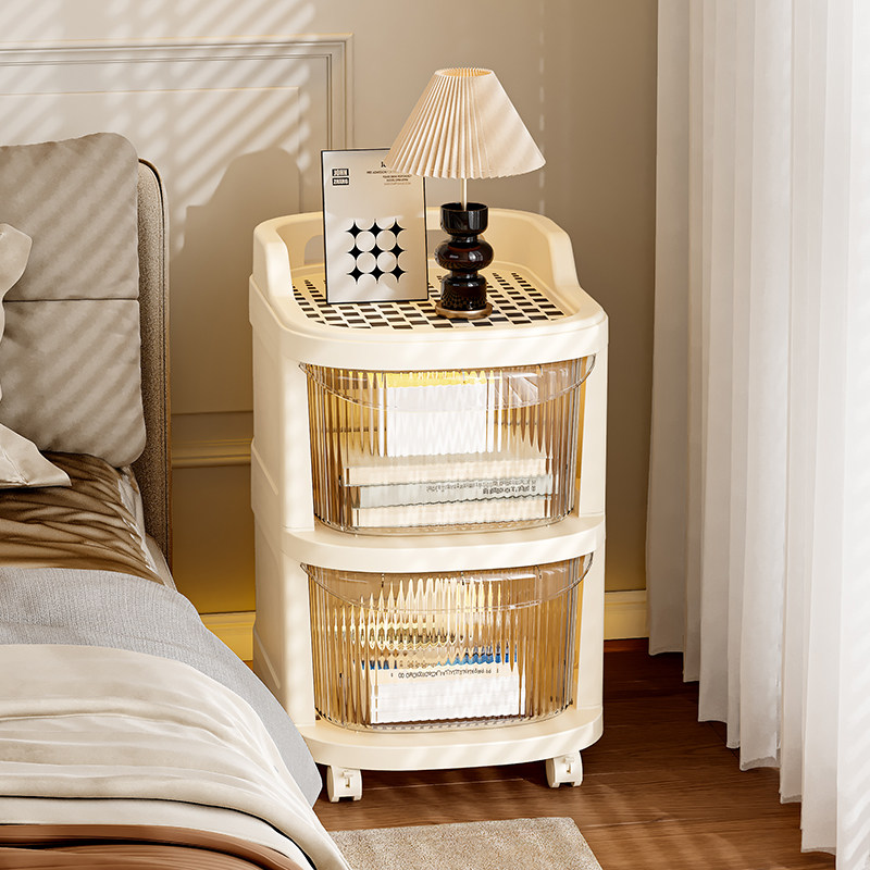 可移动多层折叠收纳小推车卧室客厅带轮置物架床头零食杂物整理柜,收纳整理,收纳柜,淘宝优惠券,粉丝福利购,淘宝优惠卷