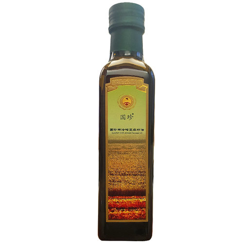 国珍冷榨亚麻籽油250ml*1瓶装国