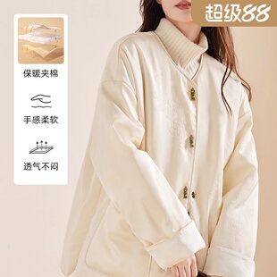 XELON2025冬季新款宽松显瘦保暖热特姆仿丝棉棉服