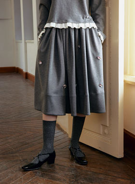 Te by frigidOrg 23秋冬新款 宝石裙异形闪钻大裙摆半裙精致少女