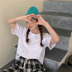 Real price new solid color T-shirt for spring and summer