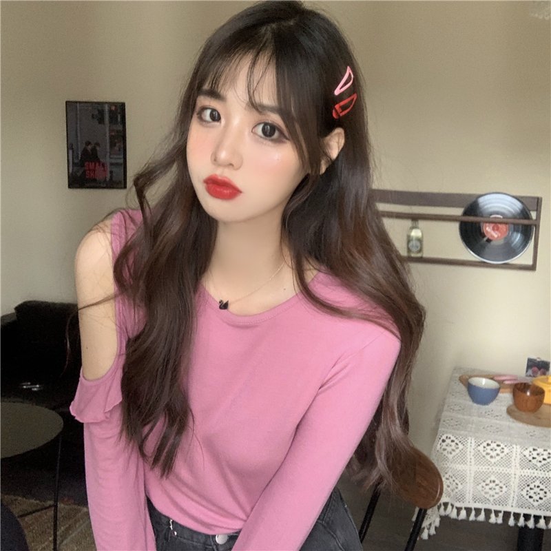 Real price and pure desire to leak shoulder T-shirt