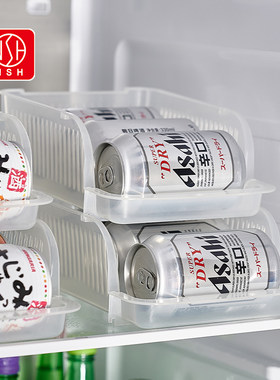 NSH6238 6239厨房冰箱收纳盒可叠加储物篮啤酒饮料置物架整理架子