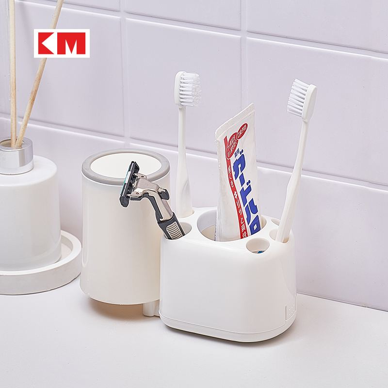 KM 854 牙具收纳架牙刷架浴室卫生间牙膏口杯收纳座多孔牙刷架