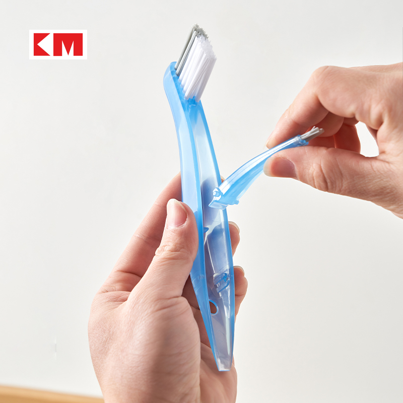 KM 1288 瓷砖墙壁缝隙清洁刷灶台刷双头刷煤气灶缝隙刷3合1清洁刷