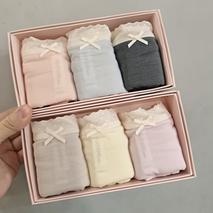 恋然系列薄棉小平角内裤 3新款 梧桐本色WM652052 三条盒装