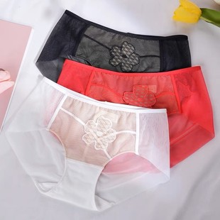 梧桐本色微煦系列23101 女中低腰蕾丝刺绣WK23104 23102配套内裤