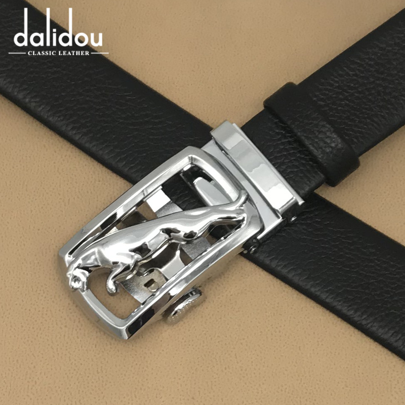 捷豹黑色头层中年商务风男士皮带