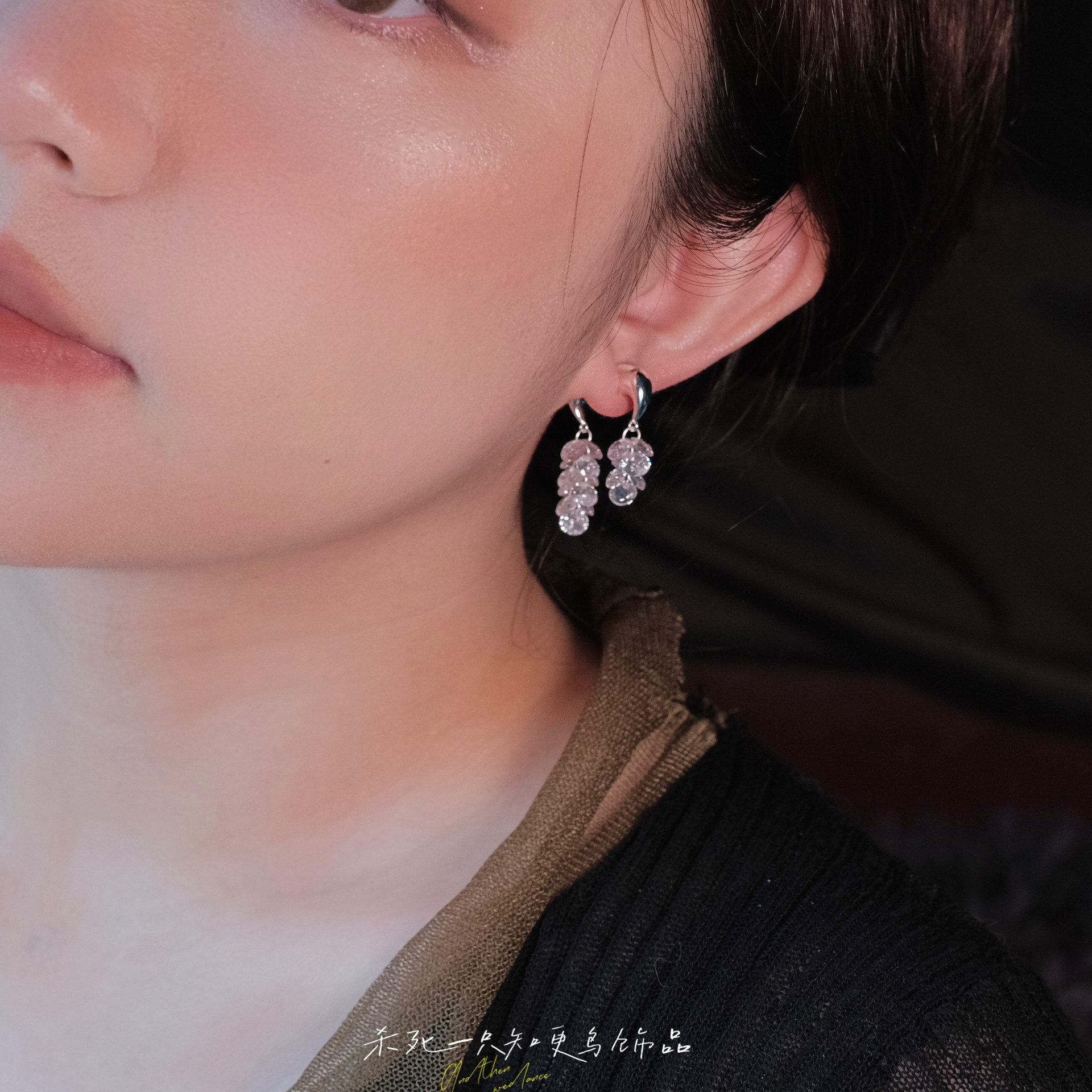 《星的魔法》爆闪！5A锆石麦穗流苏气质高级感精致耳环耳夹耳饰女
