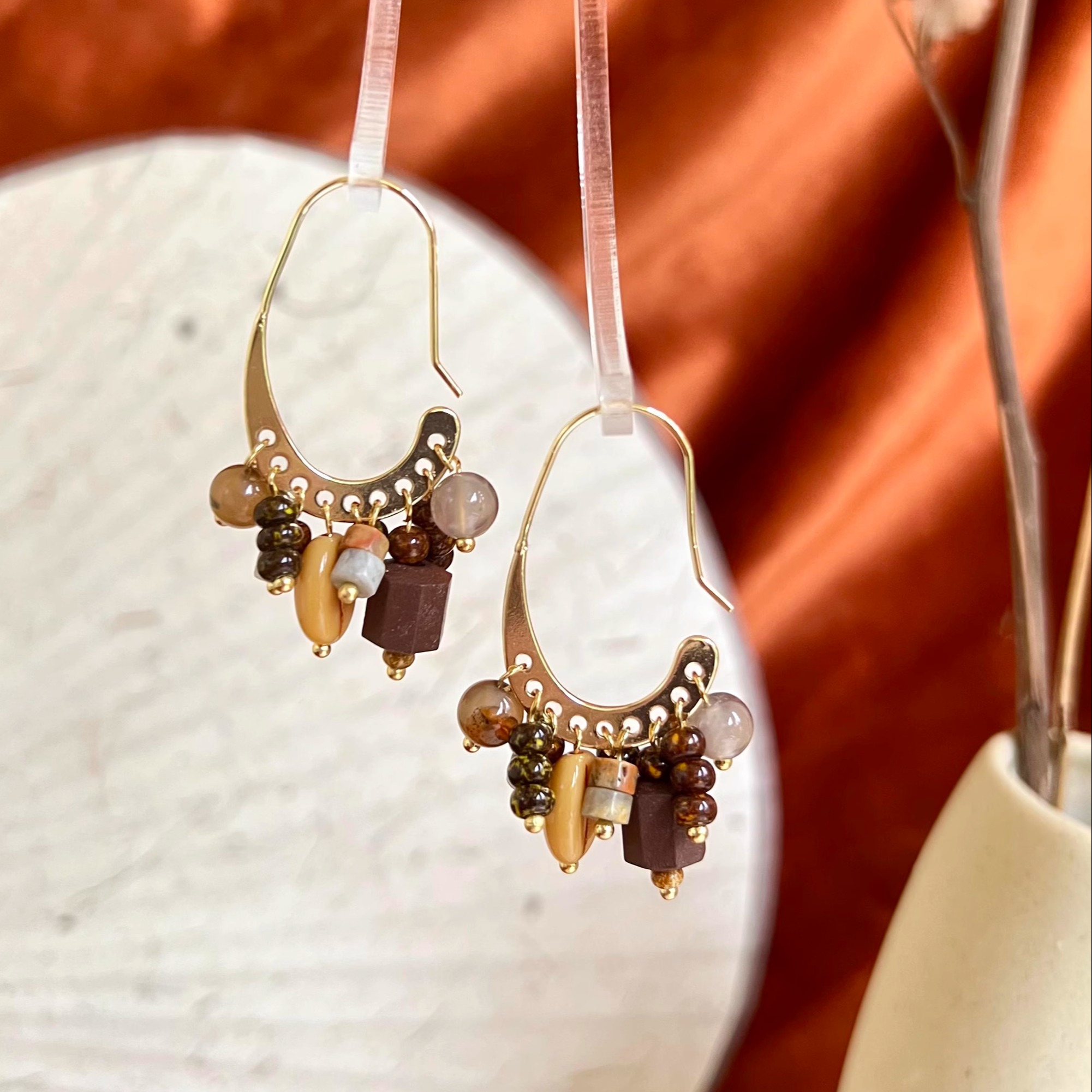 原创新中式禅意复古耳环