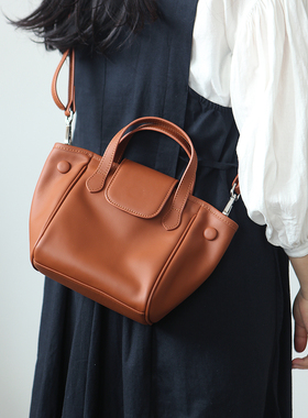 布谷森林2024新款真皮女包手提头层牛皮单肩斜挎小众高级感B551