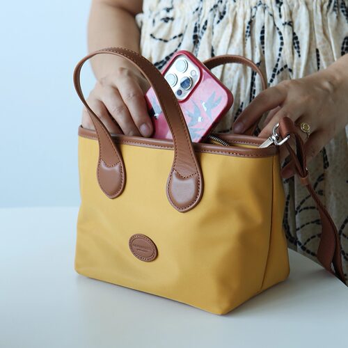 手提包尼龙布配牛皮单肩斜挎包