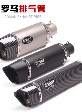适用黄龙600忍者400 250 RC390 Z900 幼狮500摩托车改装排气管