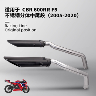适用于本田F5摩托车排气管中段 CBR600RR排气管改装 2005-2020