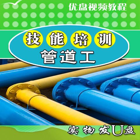 管工初级培训教学 管道工操作技能 水管道安装方法U盘视频教程