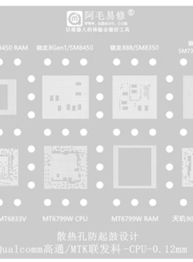 SM8350/8450/7315/7325/骁龙888/778G/天玑810/900/MT6799W植锡网