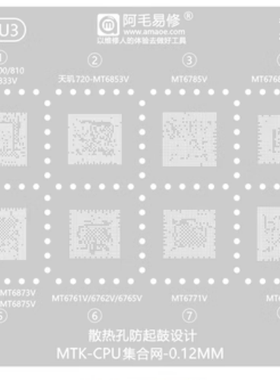 阿毛MU3/MT6762V/6739V/6757V/6771V/6763V/6875V/8768VCPU植锡网