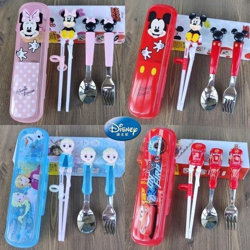 Disney迪士尼儿童餐具套装304不锈钢家用叉勺 3D卡通造型练习筷子,婴童用品,儿童餐具,淘宝优惠券,粉丝福利购,淘宝优惠卷